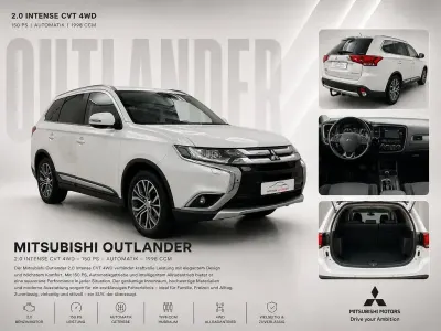 Gebraucht Mitsubishi Outlander Intense 150 PS (110 kW) 2016 Weiß SUV