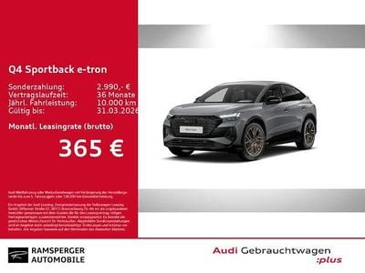 Grau (kieselgrau) Gebraucht 2025 Audi Q4 Sportback e-tron S-Line SUV | 48.480 € (Guter Preis)