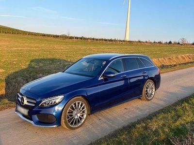 Second-hand Mercedes C250 AMG line 204 CP (150 kW) 2017 Albastru Break