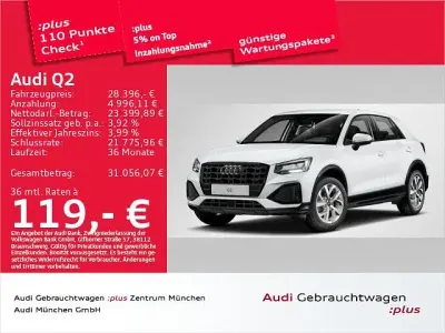 Gebraucht Audi Q2 Advanced Plus 150 PS (110 kW) 2025 Gletscherweiß metallic SUV