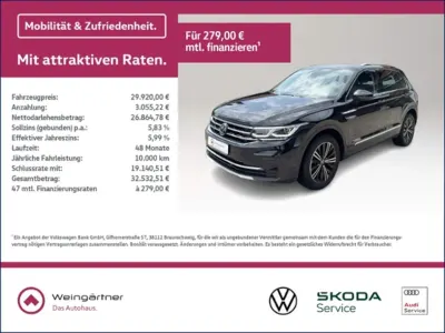 Gebraucht VW Tiguan Elegance 190 PS (139 kW) 2022 Schwarz SUV