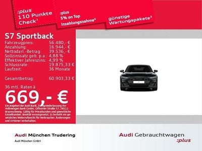 Mythosschwarz metallic Gebraucht 2022 Audi S7 Ambiente Kleinwagen | 56.480 € (Guter Preis)