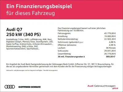 Gebraucht Audi Q7 S-Line 340 PS (250 kW) 2022 Schwarz SUV
