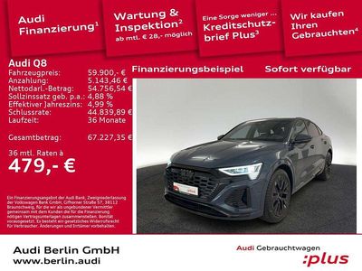 Plasmablau metallic Gebraucht 2024 Audi Q8 e-tron S-Line SUV | 59.900 € (Guter Preis)