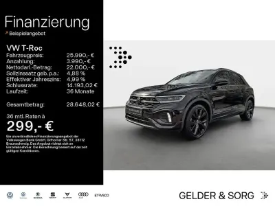 Brugt VW T-Roc R-line 150 HK (110 kW) 2022 Sort SUV
