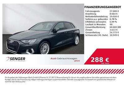 gebraucht Audi A3 Sportback 35 TDI Advanced S tronic Navi AHK