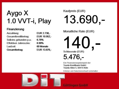 Gebraucht Toyota Aygo X Play 72 PS (52 kW) 2023 Weiß SUV