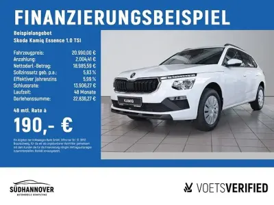 Gebraucht Skoda Kamiq Essence 95 PS (69 kW) 2025 Moonweiß perleffekt SUV