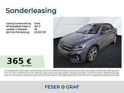 Gebraucht VW T-Roc Cabriolet R-line 150 PS (110 kW) 2025 Rauchgrau metallic schwarz Cabrio