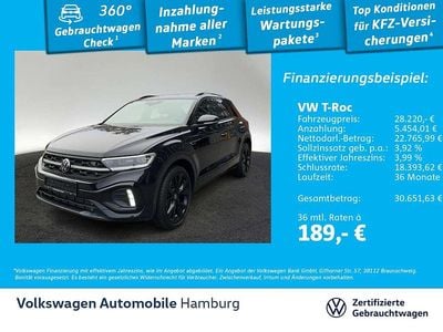 Gebraucht VW T-Roc R-line 150 PS (110 kW) 2023 Schwarz SUV
