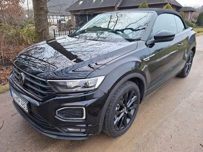 Gebraucht VW T-Roc Cabriolet R-line 150 PS (110 kW) 2021 Schwarz Cabrio