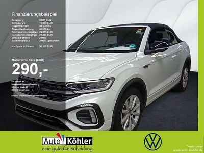 Gebraucht VW T-Roc Cabriolet R-line 150 PS (110 kW) 2025 Pure white schwarz Cabrio