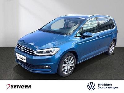 Gebraucht VW Touran Highline 150 PS (110 kW) 2022 Caribbean blue Van / Kleinbus