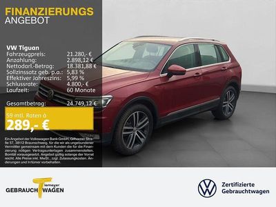 Usata VW Tiguan Highline 220 CV (161 kW) 2017 Rosso SUV