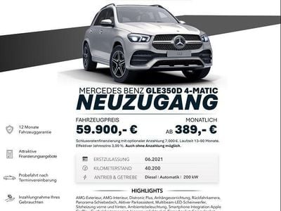 Occasion Mercedes GLE350 AMG line 272 PK (200 kW) 2021 Zilver SUV