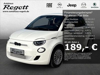 Gebraucht Fiat 500e Basis 86 kW (118 PS) 2023 Arktis weiß) (weiss Kleinwagen