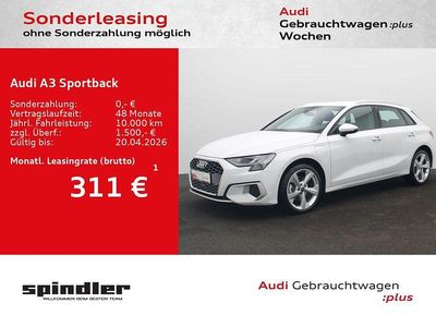 Gebraucht Audi A3 Advanced Plus 204 PS (150 kW) 2024 Gletscherweiß metallic Limousine