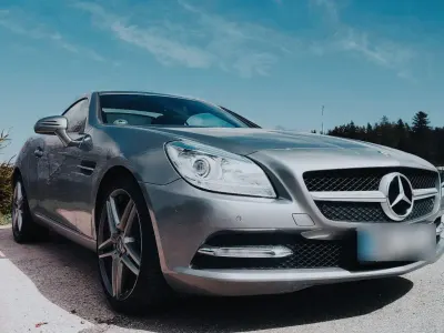 Używany Mercedes SLK250 AMG Edition 1 204 KM (150 kW) 2012 Srebrny Kabriolet