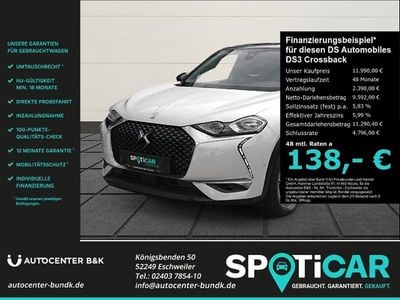 Gebraucht DS Automobiles DS3 Crossback So Chic 101 PS (74 kW) 2020 Schwarz SUV
