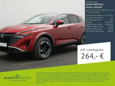 Neu Nissan Qashqai N-Connecta 140 PS (102 kW) 2025 Pearl black schwarz SUV