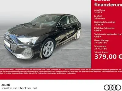 Brugt Audi A3 S-Line 150 HK (110 kW) 2025 Sort Sedan