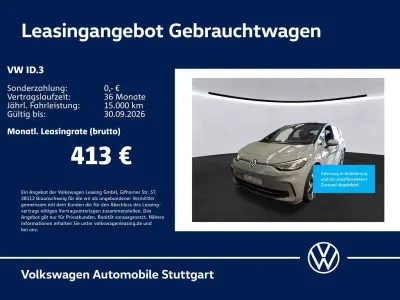 Gebraucht VW ID.3 Pro 150 kW (204 PS) 2024 Mondsteingrau/schwarz Kleinwagen