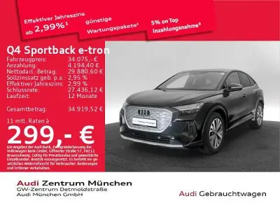 Gebraucht Audi Q4 Sportback e-tron S-Line 150 kW (204 PS) 2023 Schwarz SUV