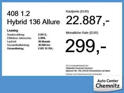 Gebraucht Peugeot 408 Allure 136 PS (100 kW) 2025 Weiß SUV
