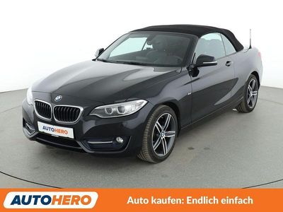 Gebraucht BMW 218 Sport Line 136 PS (100 kW) 2016 Schwarz Cabrio