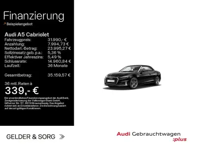 Gebraucht Audi A5 Cabriolet Ambiente 204 PS (150 kW) 2022 Mythosschwarz metallic Cabrio
