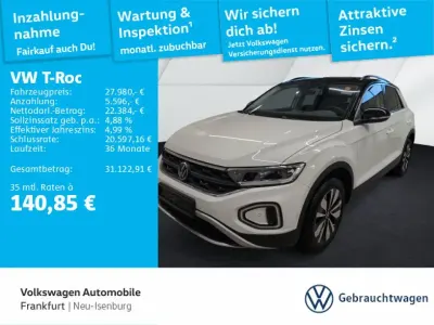 Gebraucht VW T-Roc Goal 150 PS (110 kW) 2025 Pure white/schwarz SUV