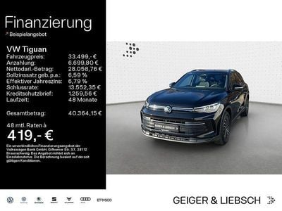 Gebraucht VW Tiguan Goal 150 PS (110 kW) 2025 Grenadillschwarz metallic SUV