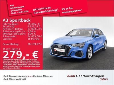 Gebraucht Audi A3 S-Line 204 PS (150 kW) 2022 Blau Limousine