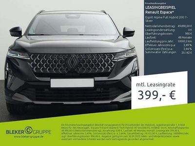 Novo Renault Espace Esprit Alpine 200 HP (147 kW) 2025 Preto Monovolume