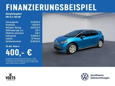 Gebraucht VW ID.3 Pro 150 kW (204 PS) 2024 Blau Kleinwagen
