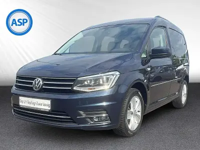 Gebraucht VW Caddy Highline 102 PS (75 kW) 2019 Starlight blue metallic Van / Kleinbus