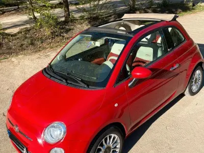 Używany Fiat 500C Lounge 101 KM (74 kW) 2013 Czerwony Kabriolet