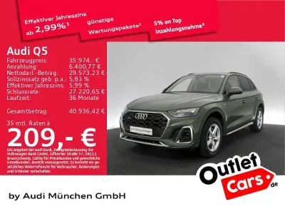 Gebraucht Audi Q5 S-Line 204 PS (150 kW) 2024 Distriktgrün metallic SUV