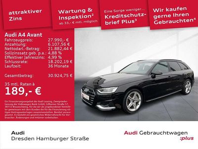 Gebraucht Audi A4 Advanced Plus 204 PS (150 kW) 2022 Brillantschwarz Kombi