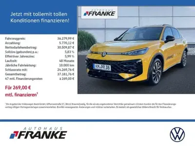 Second-hand VW T-Roc Style 150 CP (110 kW) 2025 Galben SUV
