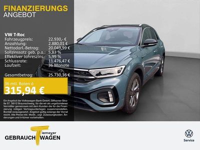 Gebraucht VW T-Roc R-line 110 PS (80 kW) 2023 Blau SUV