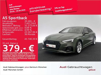 Gebraucht Audi A5 S-Line 204 PS (150 kW) 2022 Distriktgrün metallic Coupé