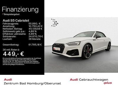 Gebraucht Audi S5 Cabriolet Competition 354 PS (260 kW) 2023 Gletscherweiß metallic/verdeck Cabrio