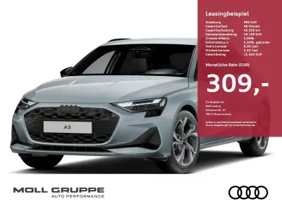 Ny Audi A3 Advanced 150 HK (110 kW) 2025 Grå Sedan