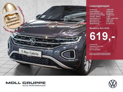 Neu VW T-Roc Cabriolet 150 PS (110 kW) 2025 Rauchgrau metallic / schwarz Cabrio