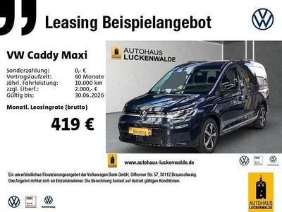 Neu VW Caddy Maxi Dark Label 122 PS (89 kW) 2025 Blau Van / Kleinbus