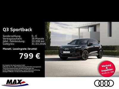 Schwarz Neu 2025 Audi Q3 Sportback S-Line SUV | 60.880 € (Etwas zu teuer)