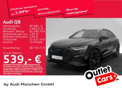 Gebraucht Audi Q8 S-Line 286 PS (210 kW) 2023 Mythosschwarz metallic SUV