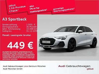Gletscherweiß metallic Gebraucht 2025 Audi A3 Sportback e-tron S-Line Kleinwagen | 38.875 €