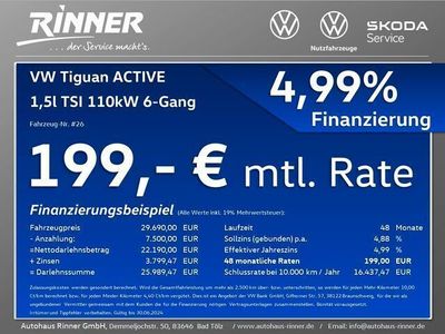 gebraucht VW Tiguan Life "Active" 1,5TSI 110KW 6Gang Navi/LED